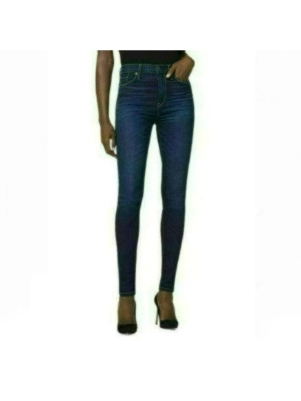 Hudson Barbara Women's Size 24 Blue Denim High Waist Super Skinny Jeans